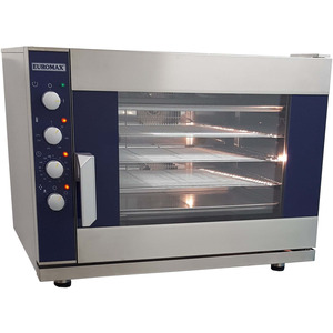Steam oven Euromax, 9806PBH-GN, met stoominjectie en turbo reverse ventilatoren, 6 niveaus x GN 1/1, 380 Volt