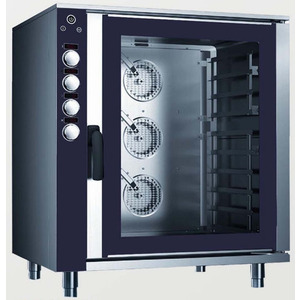 Digitale steam oven Euromax, D9810PBH-BR, met stoominjectie en turbo reverse ventilatoren, 10 niveaus x EN 600 x 400 mm, 380 Volt