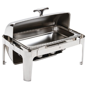 Chafing dish "Madrid", Olympia, RVS, GN 1/1, rolltop deksel