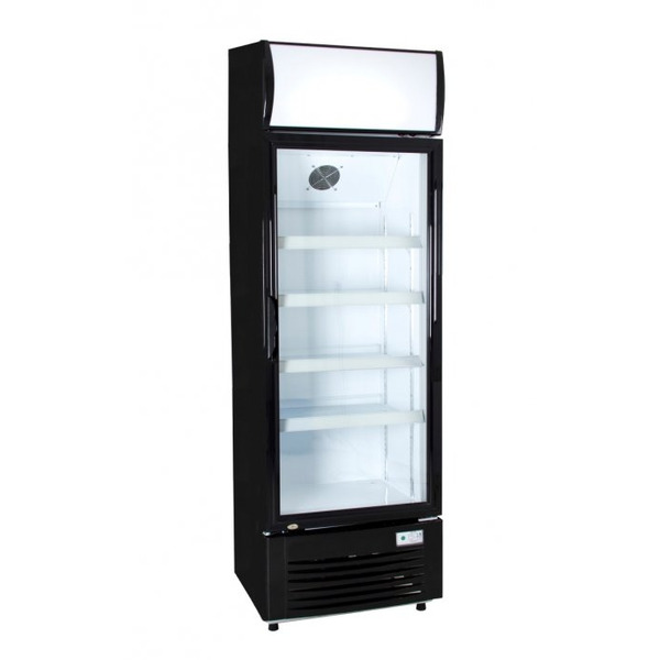 Glasdeur koelkast Exquisit  ELDC 300 XL, zwart